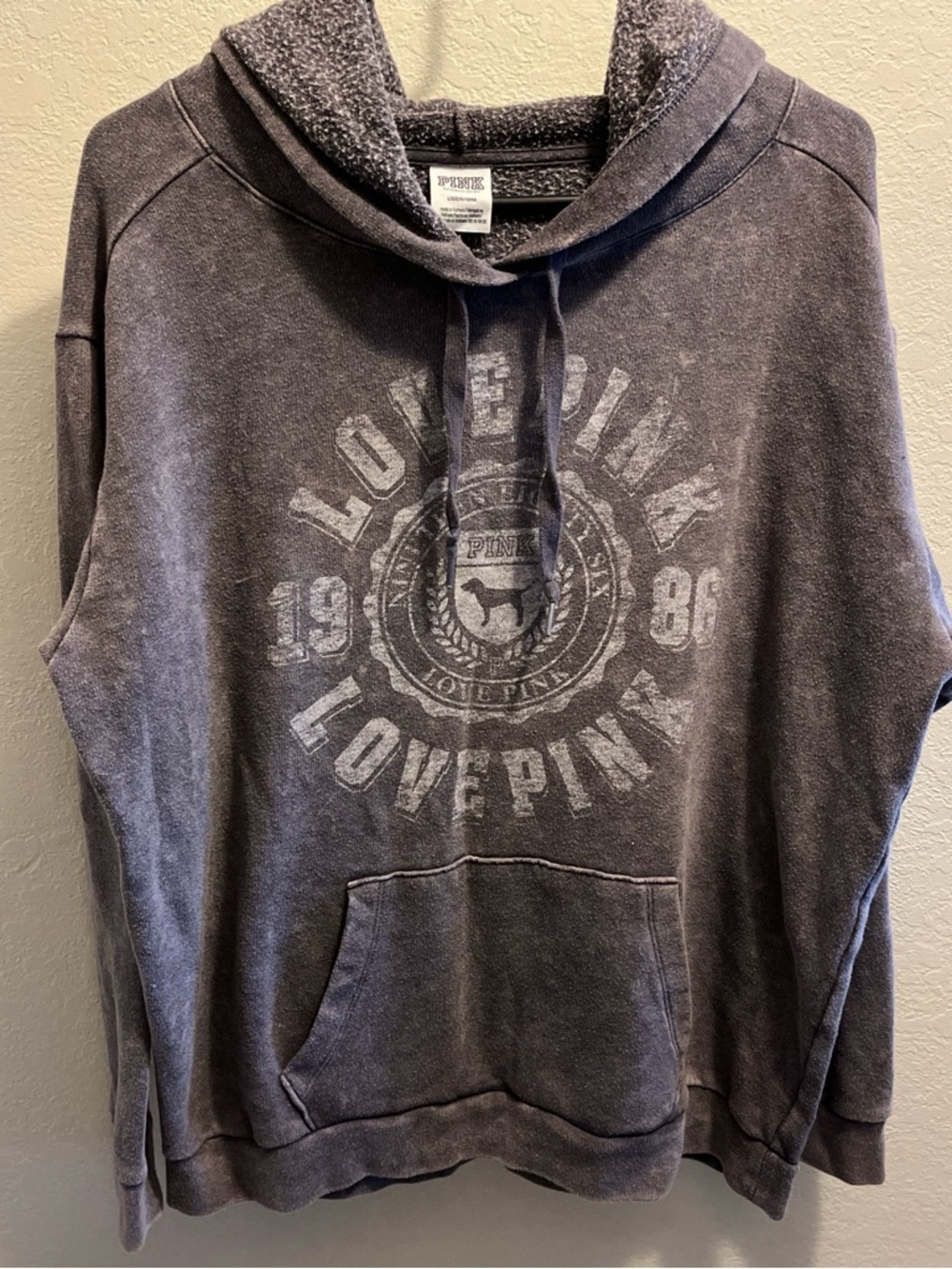 PINK Victoria's Secret Pullover Hoodie in Heather Gray